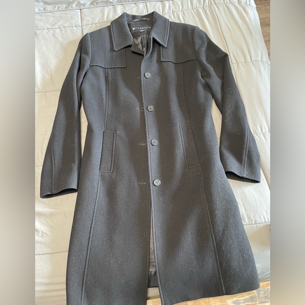 Kenneth Cole Reaction Black Wool Coat